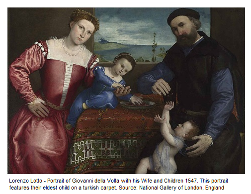 Giovanni della Volta, Wife & Children by Lorenzo Lotto